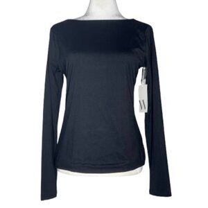 NWT Worthington Women's Black Long Sleeve Pullover Top Size Medium